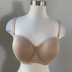 Le Mystere Bra Womens 34DDD/F Natural Soiree Strapless 9756 Convertible Multiway